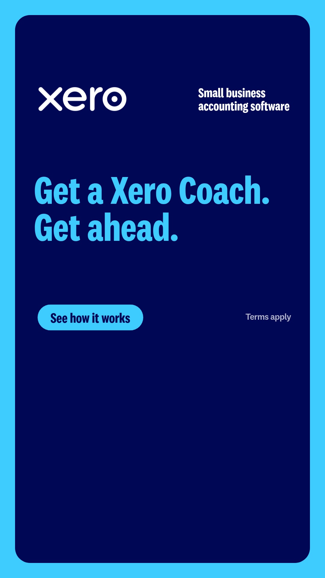 Xero — oversized type