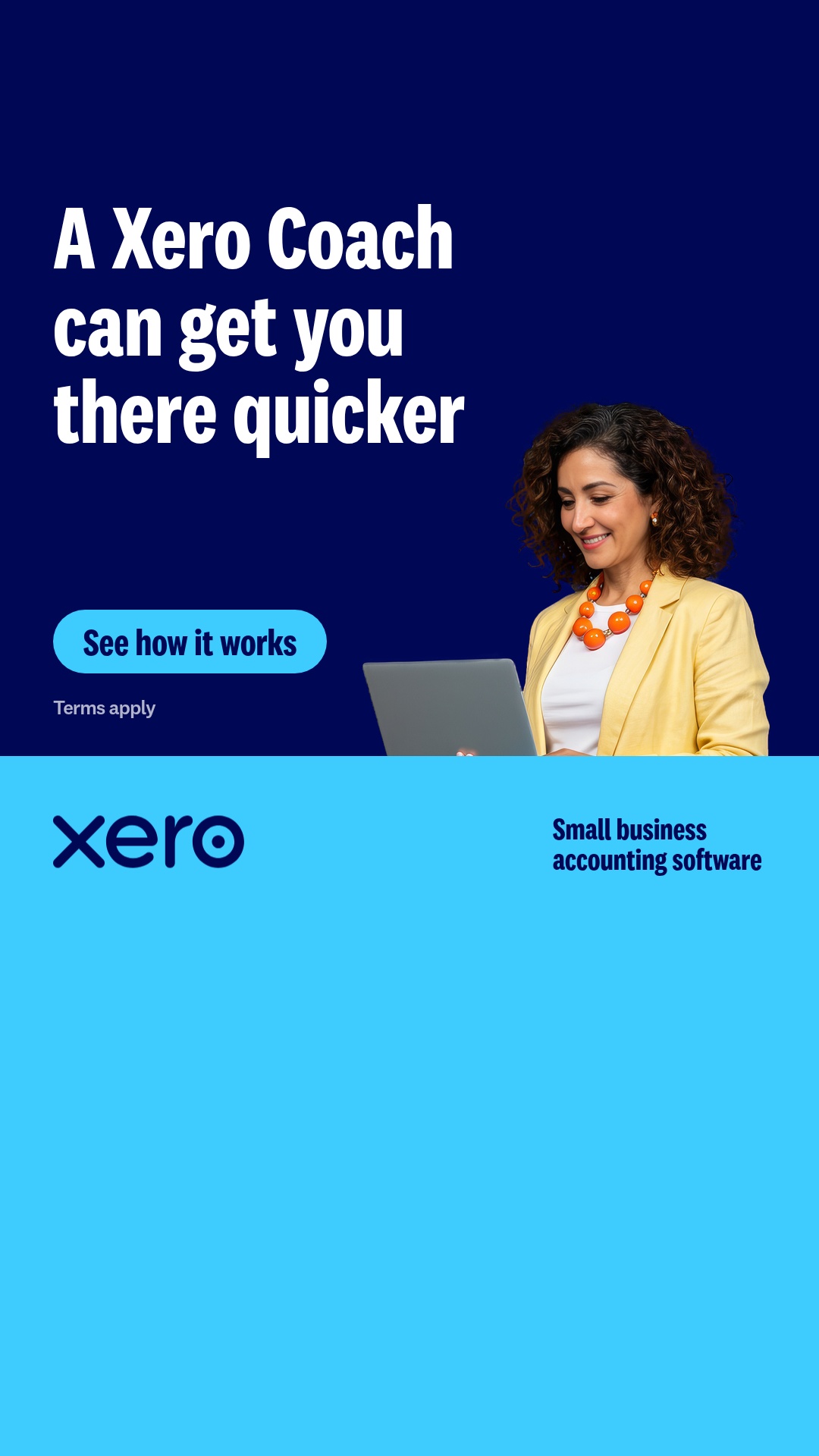 Xero — headline plus visual