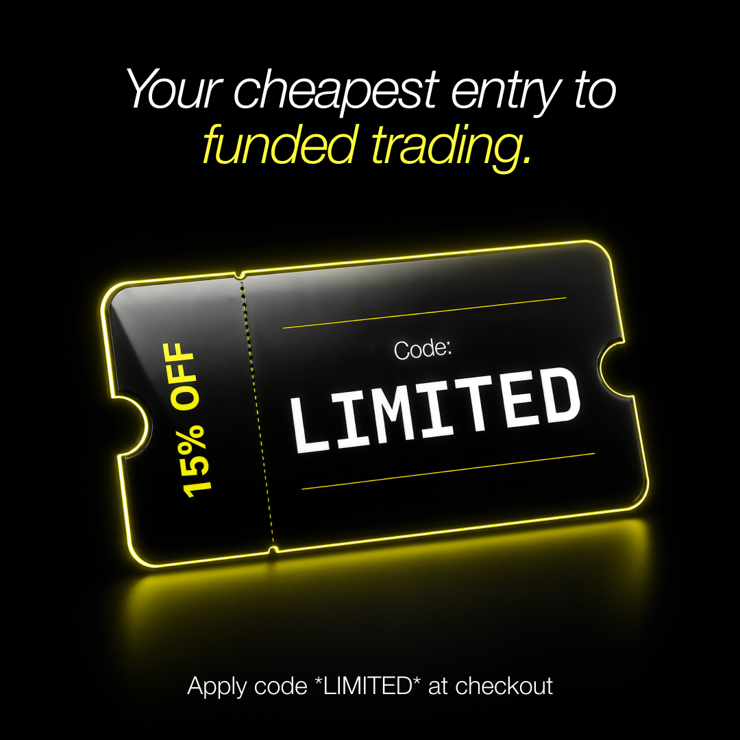 Crypto Fund Trader — headline plus visual