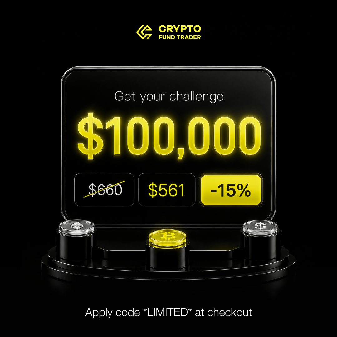 Crypto Fund Trader — centered hero
