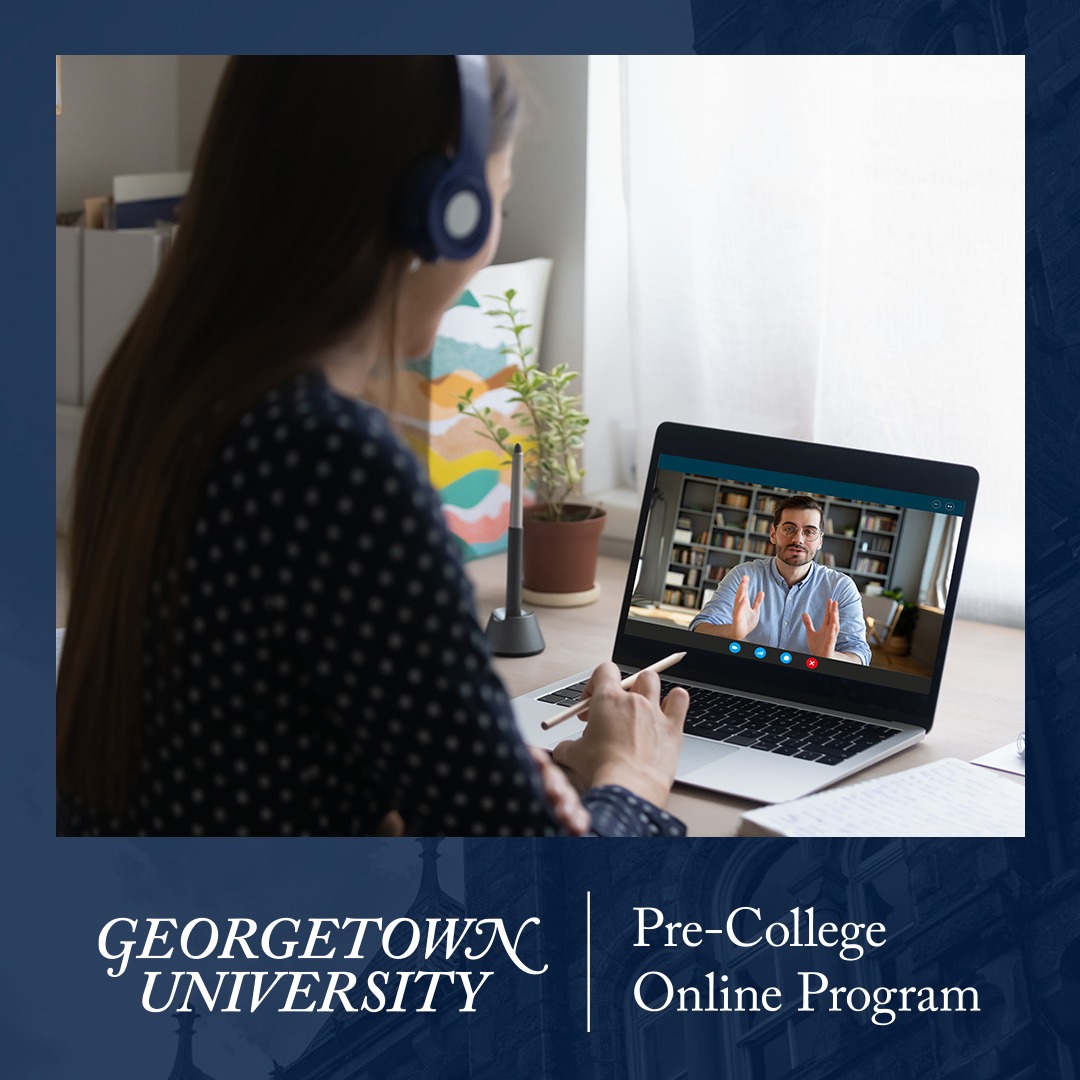 Georgetown University Pre-College Online Program — headline plus visual