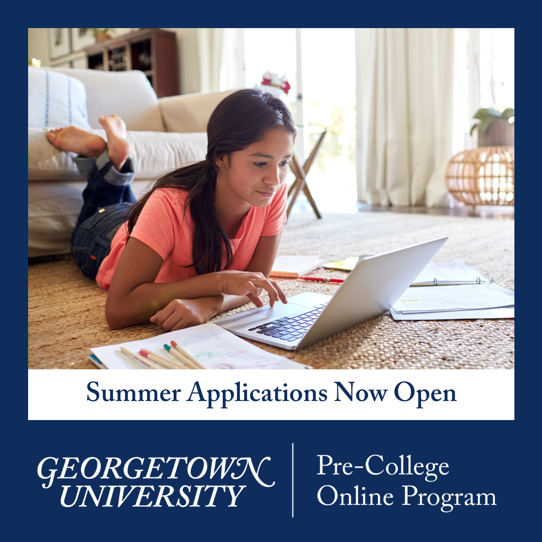 Georgetown University Pre-College Online Program — headline plus visual