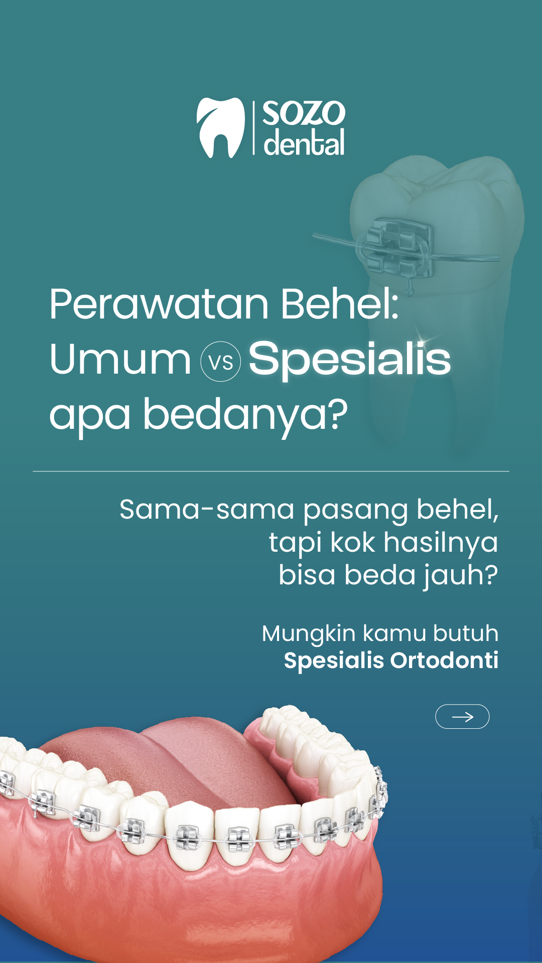 Sozo Dental Clinic — headline plus visual