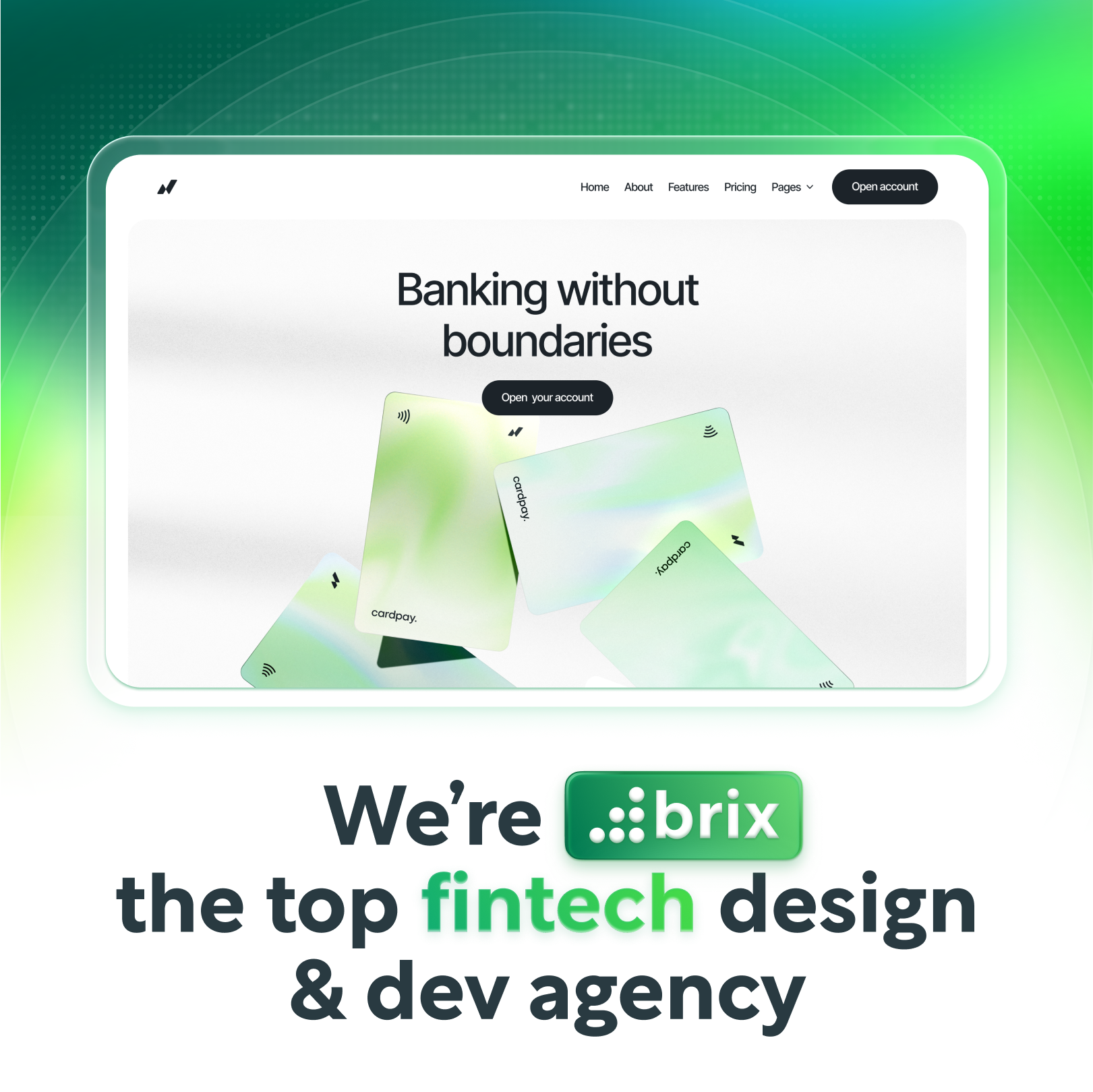 BRIX Agency — centered hero