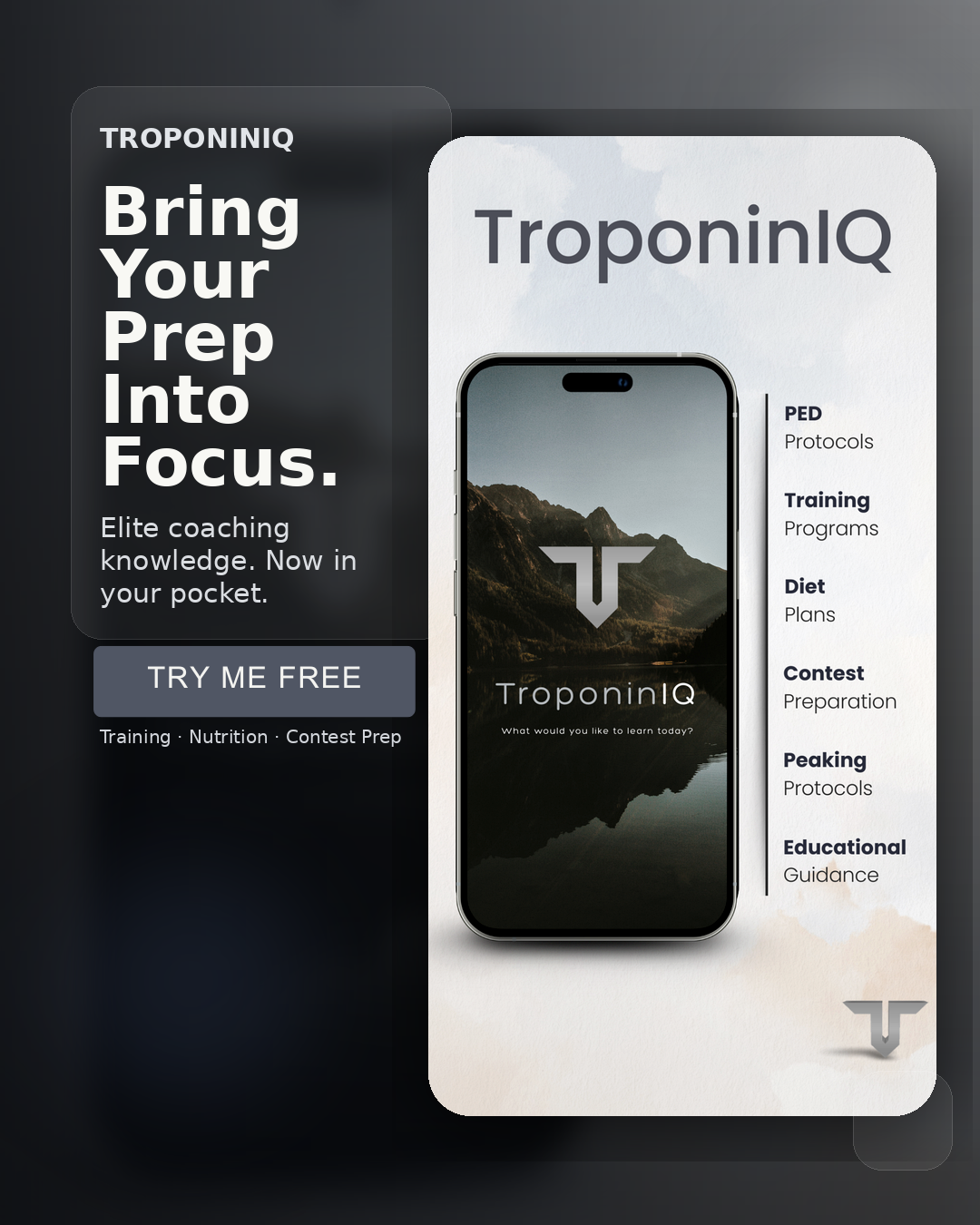 Troponin Supplements — split panel