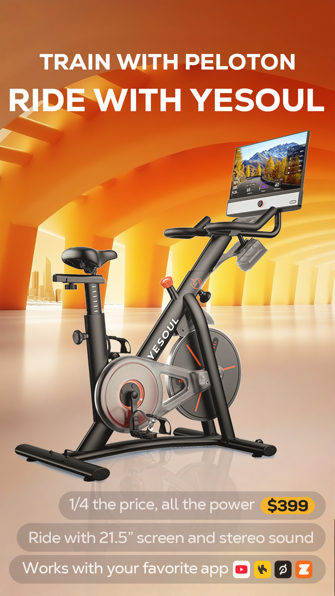 Yesoul Fitness — headline plus visual