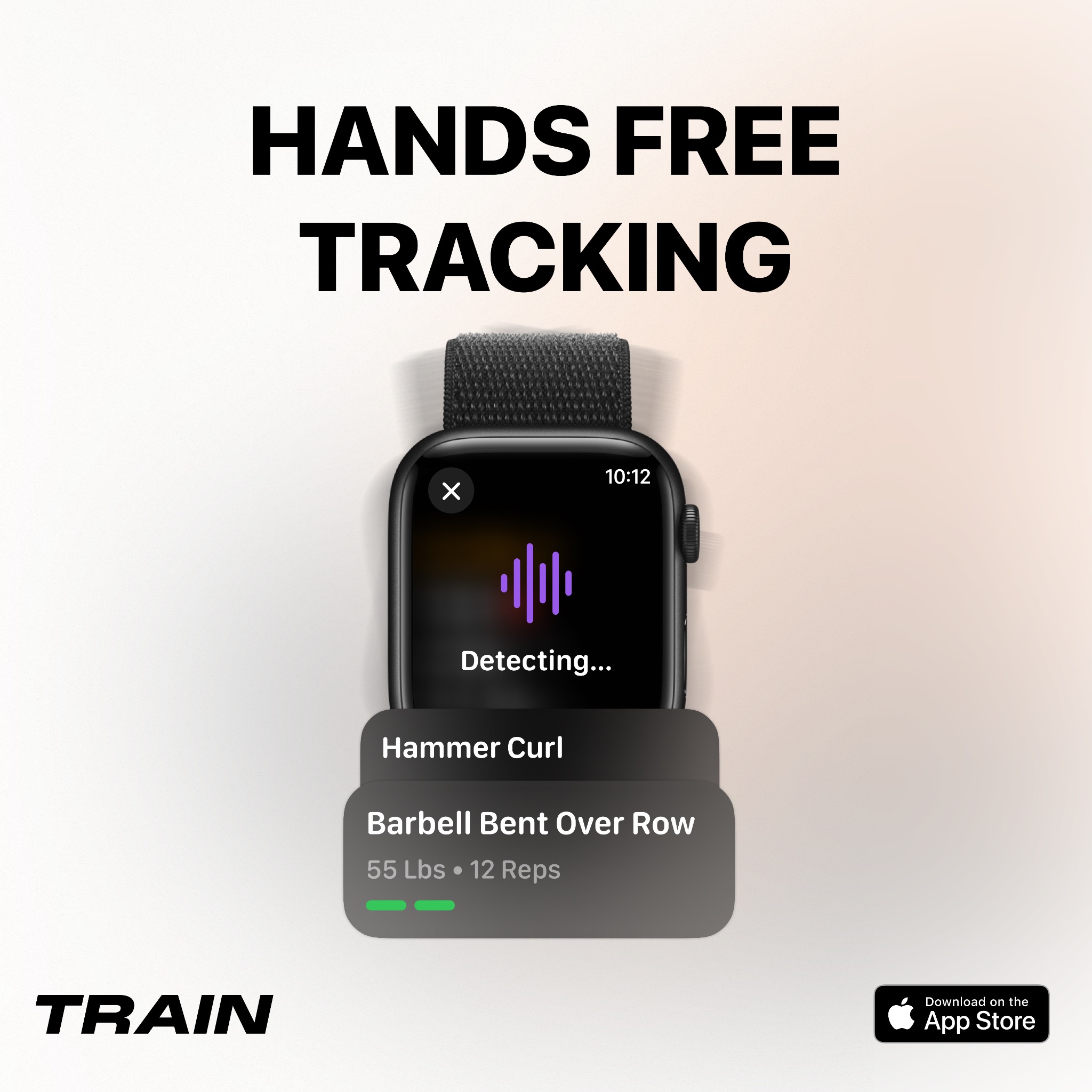 Train Fitness — headline plus visual