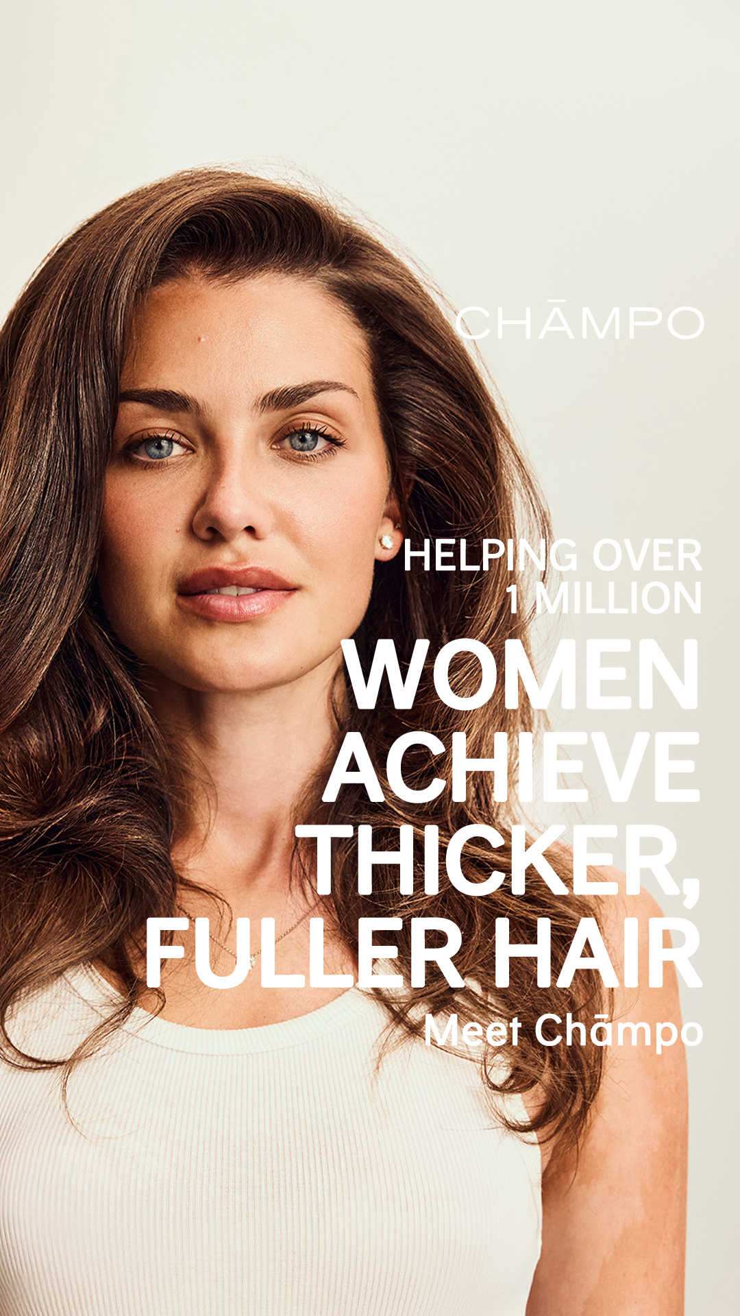 Chāmpo Haircare — headline plus visual