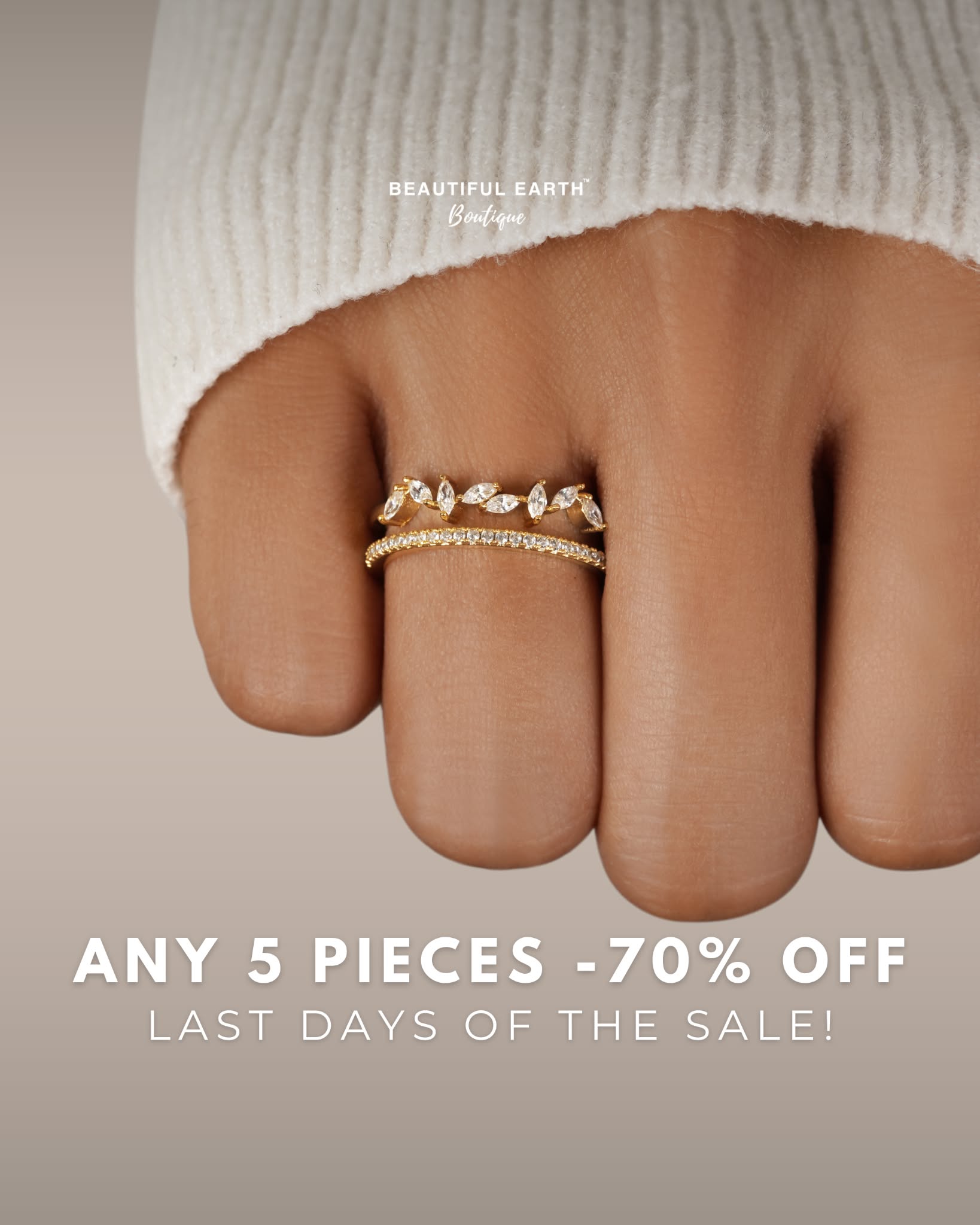 Beautiful Earth Boutique — headline plus visual