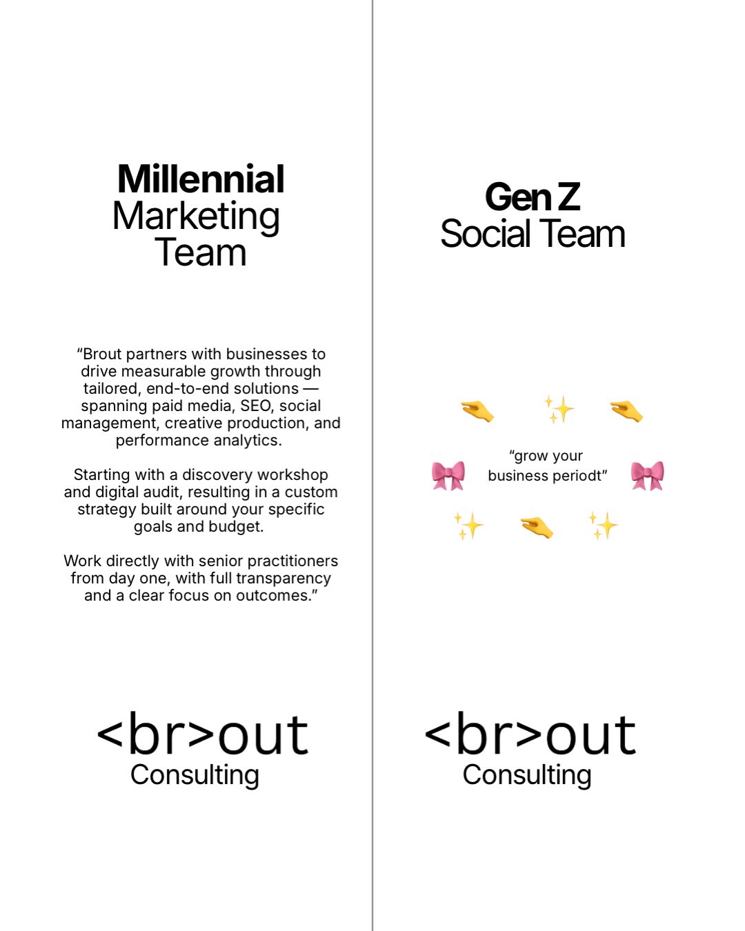 Brout — split panel