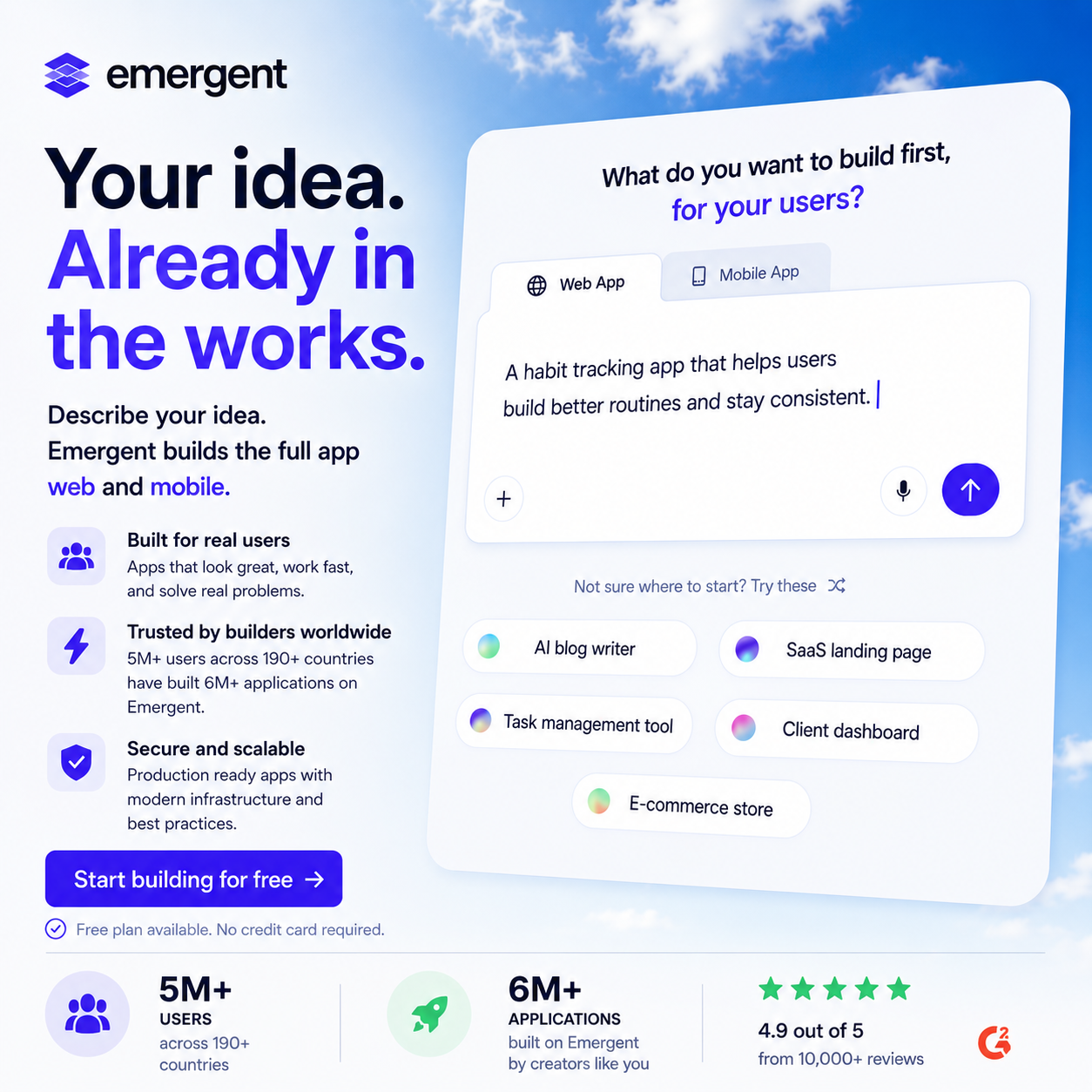 AI App Team — headline plus visual