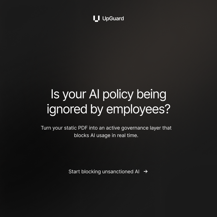 UpGuard — centered hero