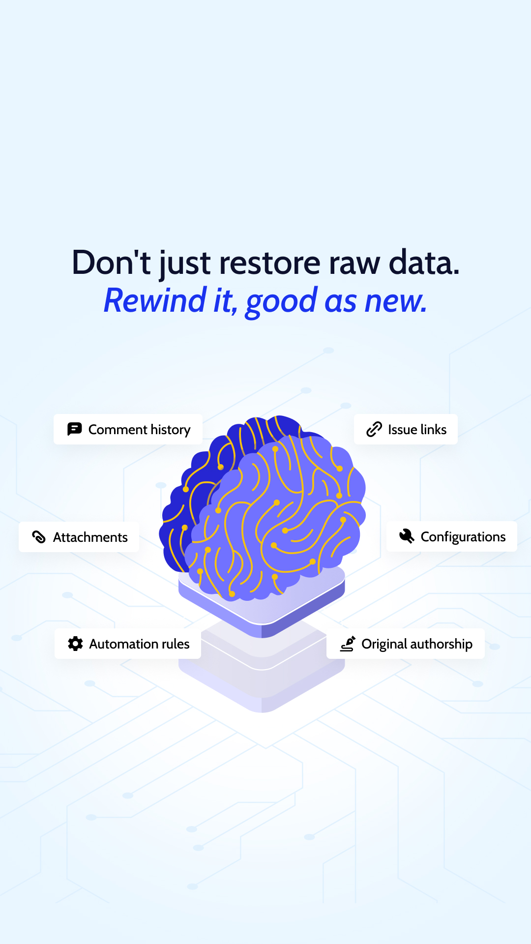 Rewind — headline plus visual