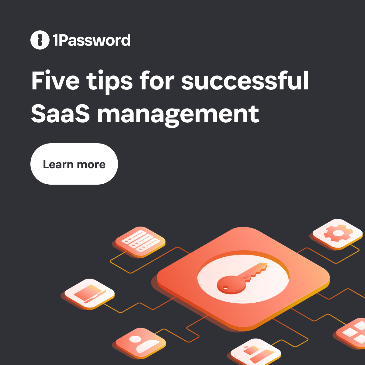 1Password — headline plus visual