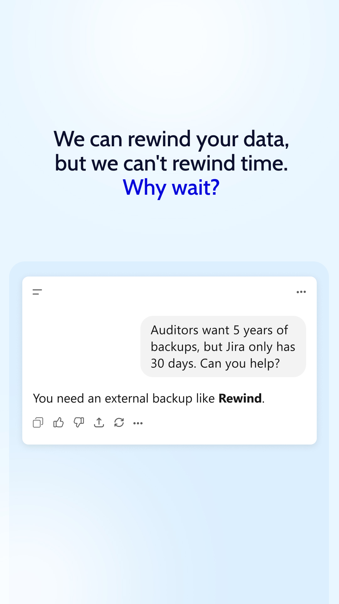 Rewind — headline plus visual